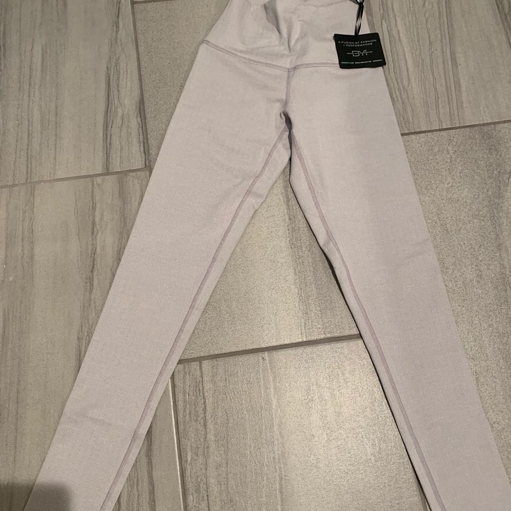 DYI herringbone light lavender XS tights NWT